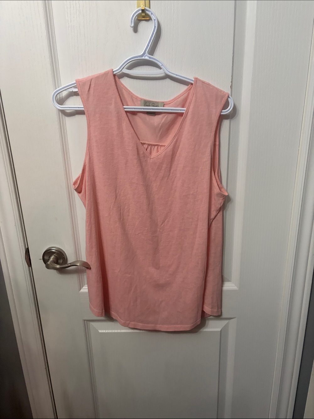 Charlie Paige Soft Coral V-Neck Tank Top